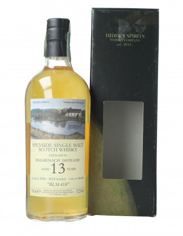 Balmenach  Speyside Single  Malt Scotch Whisky 13 year old 2004 2018 70cl 51.2% Hidden Spirits -