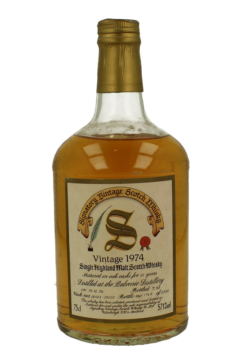 Ratings - SV 1974 Balvenie 空き瓶 BALVENE 1974 Vintage Signatory and Whiskybase - reviews ウイスキー