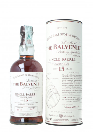Balvenie Speyside  Scotch Whisky 15 year old 70cl 47.8% OB- Single barrel cask 4683