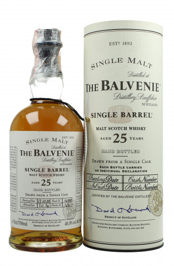 Balvenie Speyside  Scotch Whisky 25 Year Old 1974 2000 70cl 48.5% OB- cask 14989