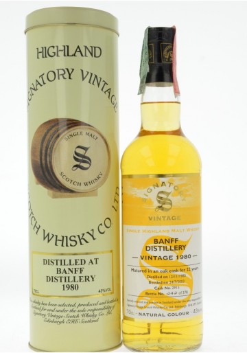 BANFF 1980 70CL. 43% SIGNATORY VINTAGE