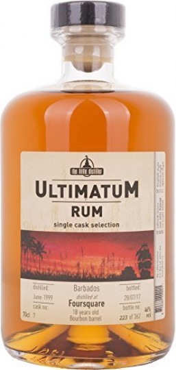 BARBADOS FOURSQUARE 18yo 1999 2017 70cl 46% Ultimatum