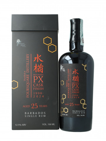BARBADOS FOURSQUARE 25 Year Old 1998 2024 70cl 52.5% Silver Seal- East Asia Ex Bowmore Mizunara Cask