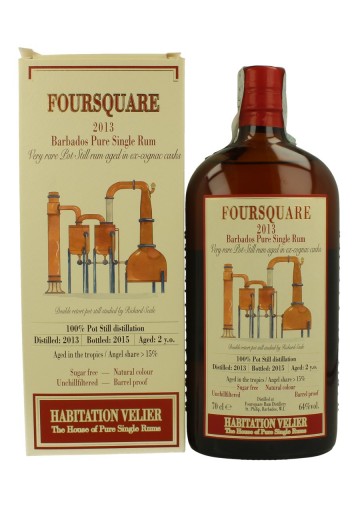 BARBADOS FOURSQUARE 2yo 2013 2015 70cl 64% Habitation Velier Unchillfiltered