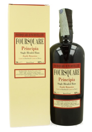 BARBADOS FOURSQUARE Principia 2008 2017 70cl 62% Velier