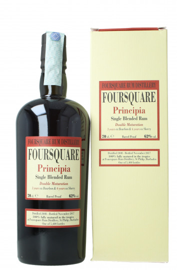 BARBADOS FOURSQUARE Principia Rum 2008 2017 70cl 62% Velier