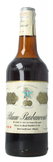 BARBANCOURT Haitian RHUM 3  Star 1950 bottled circa 4/5 Quart 86 Proof Very Very rare