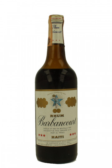 BARBANCOURT RHUM 3 Star Bot. in the  60'S /70's 75cl 43% JP Gardere - Rum