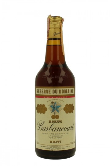 BARBANCOURT RHUM Bot.70's 75cl 43% JP Gardere- INC  import