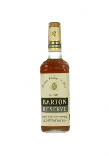 BARTON Reserve Straight Bourboun Whiskey Bot.1960/70's 75cl 86 US-Proof