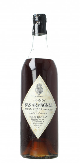BAS ARMAGNAC Brandy Berry Bros 25 year old 1920 circa 70cl 40% xo