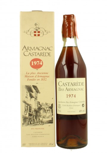 BAS ARMAGNAC CASTAREDE  1974 70 CL 40 %