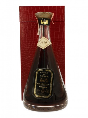 BAS ARMAGNAC CHATEAU DE LAUBADE  CRYSTAL DECANTER 1939 75 CL 40 % BOTTLED IN THE 80'S