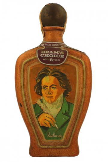BEAM CHOICE 8 years old bot 60/70's 4/5 Quart 90 proof CERAMIC DECANTER Collector Edition Beethoven