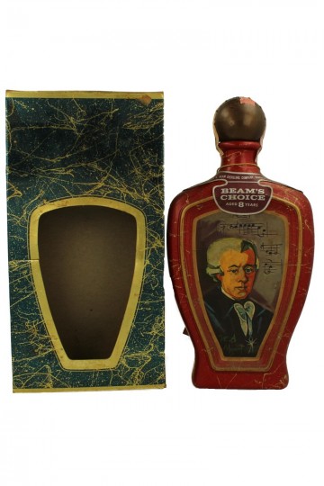 BEAM CHOICE 8 years old bot 60/70's 4/5 Quart 90 proof CERAMIC DECANTER Collector Edition Mozart