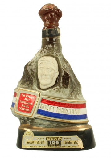 BEAM  DECANTER ROCKY MARCIANO 4/5 QUARTCL 86 PROOF% 100 MONTHS OLD 