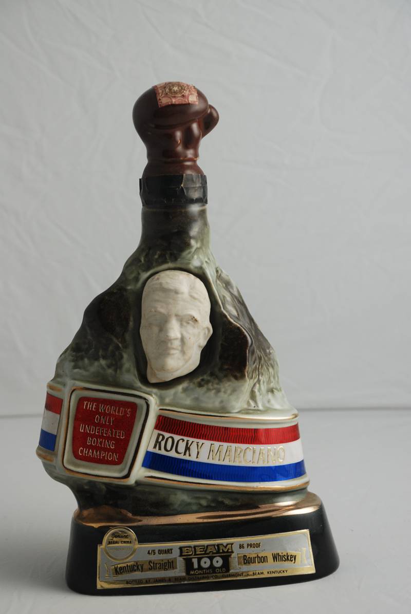 BEAM ROCKY MARCIANO 100 MONTHS OLD BOURBON 75 CL 43 BOTTLED 60S