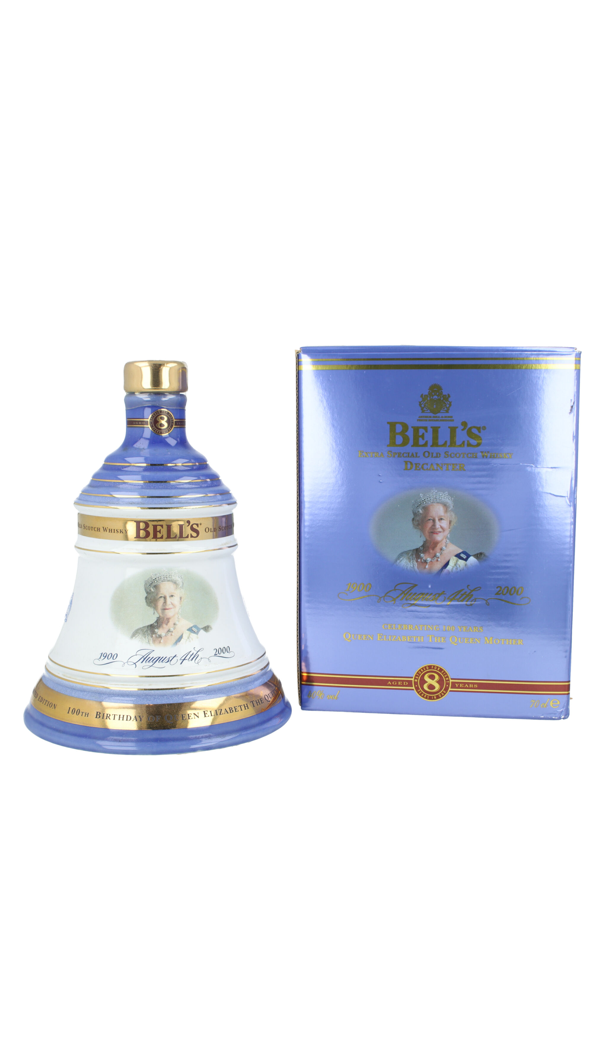 BELL'S Blended Scotch Whisky 75cl 43% The Queen Mother 2000