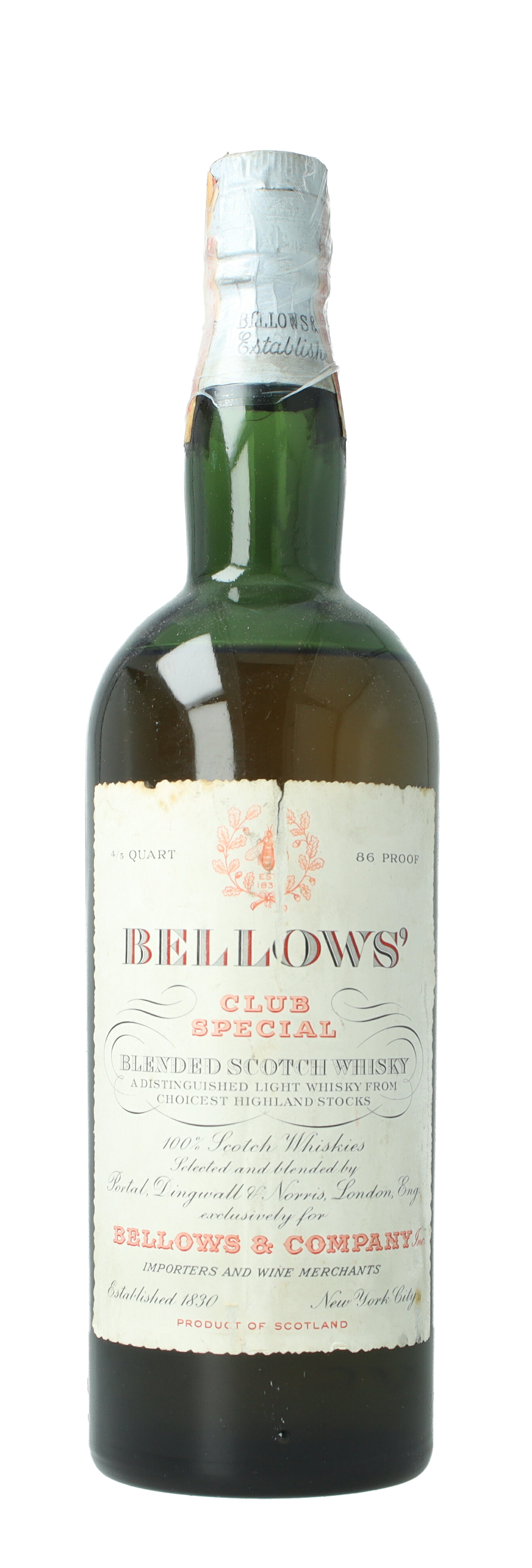 BELLOW'S 86°proof US - Blended - Products - Whisky Antique, Whisky ...