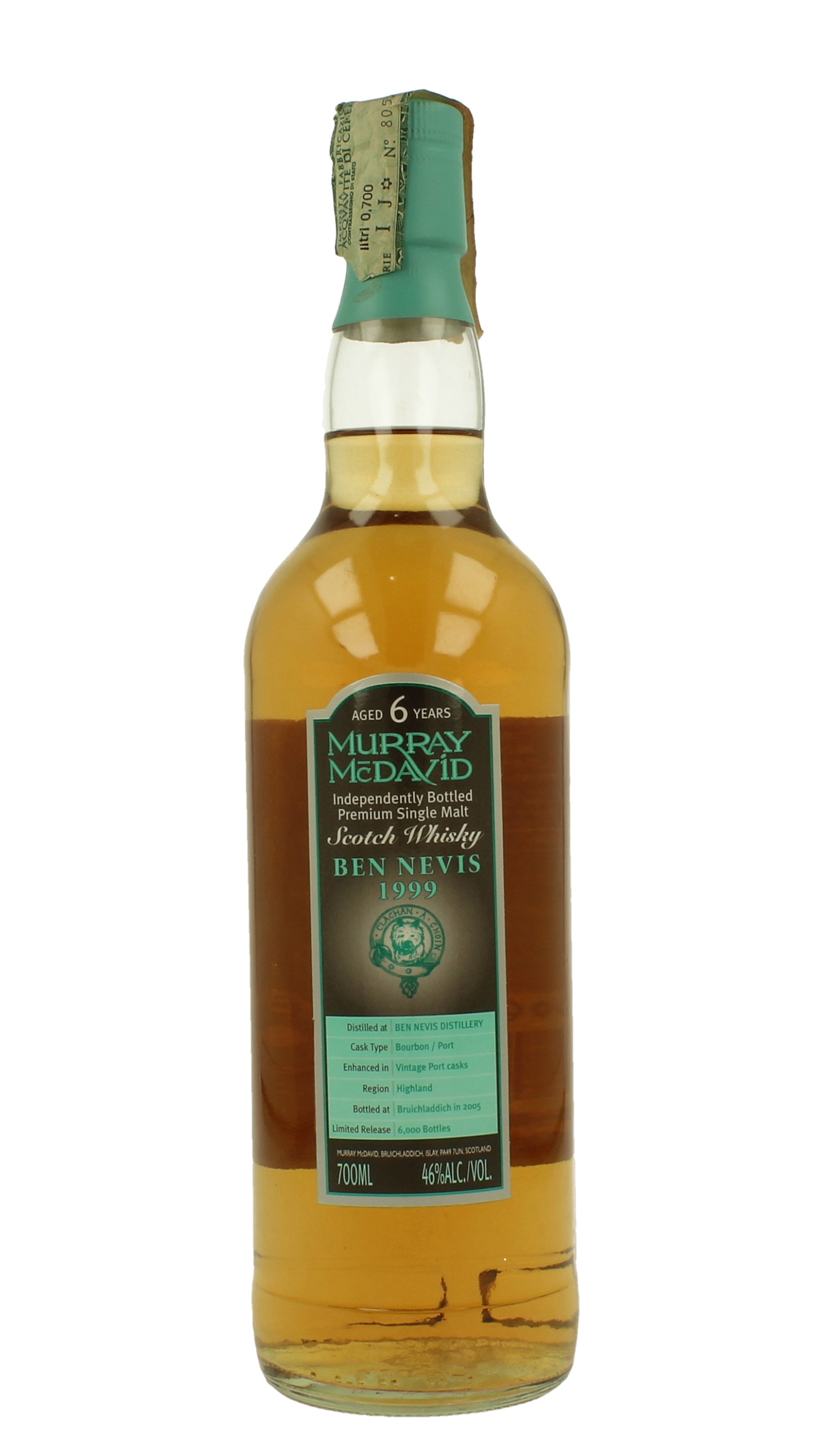 BEN NEVIS 6yo 1999 2005 70cl 46% Murray McDavid - Products