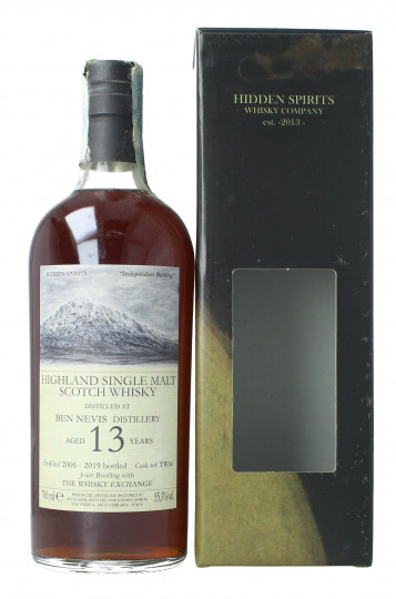 Ben Nevis Highland  Scotch Whisky 13 year old 2006 2019 70cl 55.3% Hidden Spirits -