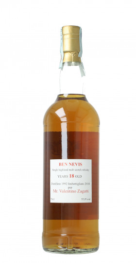 Ben Nevis Highland  Scotch Whisky 18  year old 1992 2010 70cl 55.9% High Spirits  -Zagatti Edition