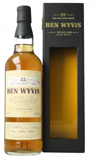 Ben Wyvis Highland Scotch Whisky 27 YEAR OLD 1972 70cl 43% OB-cask 744-1058-1059