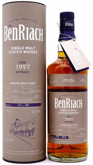 BENRIACH 20yo 1997 2018 70cl 53.1% cask 7859 Virgin Oak Cask