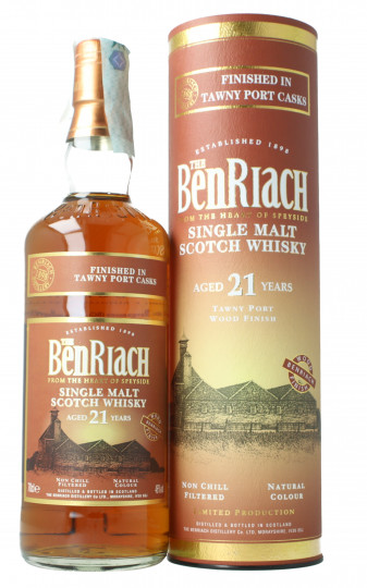 Benriach Speyside  Scotch Whisky 21 Year Old 70cl 46% - Tawny  Port finish