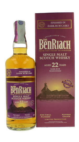 Benriach Speyside  Scotch Whisky 22 year old 70cl 46% - Dark Rum W.Finish