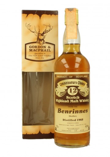 BENRINNES 12yo 1968 Bot.80's 75cl 40% Gordon MacPhail - Connoiseur Choice