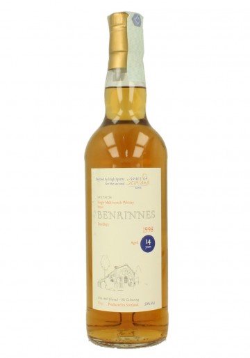 BENRINNES 14yo 1998 70cl 50% High Spirits - for Spirit of Scotland Roma