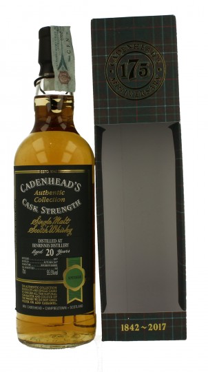 BENRINNES 20 years old 1997 2017 70cl 55.5% Cadenhead's - Authentic Collection-175th anniversary