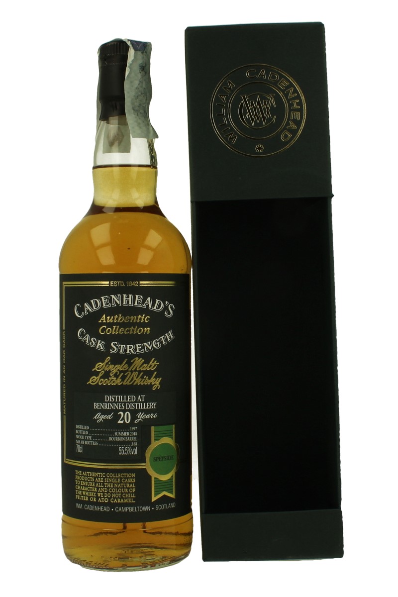 BENRINNES 20 years old 1997 2018 70cl 55.5% Cadenhead's