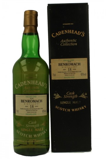 BENROMACH 18yo 1976 1995 70cl 65% Cadenhead's -Authentic Collection