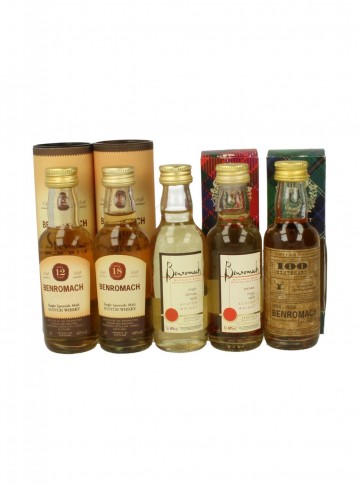 BENROMACH 5CL 5 VERY RARE MINIATURES 
