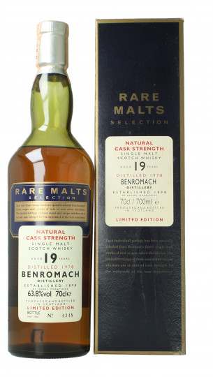 BENROMACH Speyside Scotch Whisky 19 year old 1978 1998 70cl 63.8% OB  - Rare Malts selection