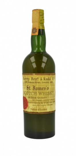 BERRY & BROS RUDD St.James's Bot.60's 26-2/3 Fl.Ozs 70°proof - Blended