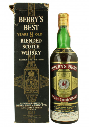 BERRY'S BEST 8yo Bot.70's 75cl 43% Berry & Bros Rudd - Blended