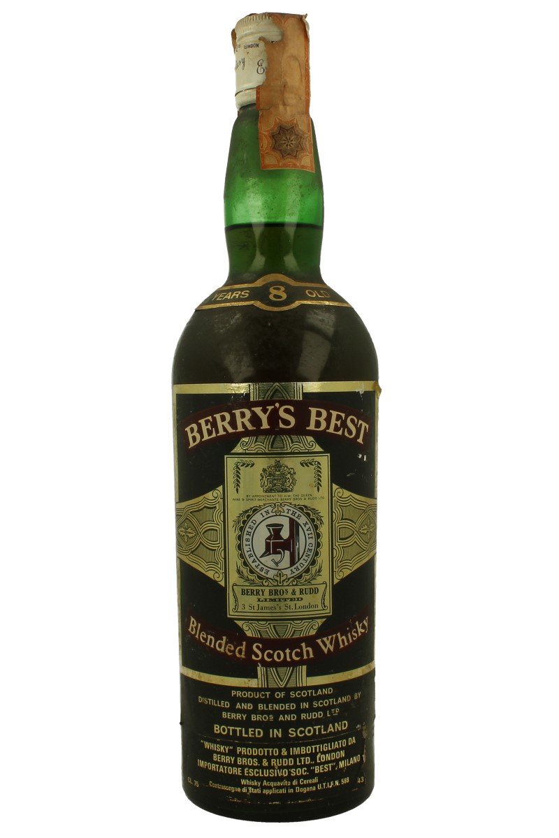BERRY'S BEST 8yo Bot.70's 75cl 43% Berry & Bros Rudd - Blended