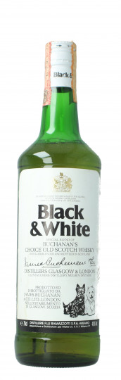 BLACK & WHITE BLEND   Scotch  Whisky 10 years old - Bot.70's 75cl 43% OB- Sagna Import