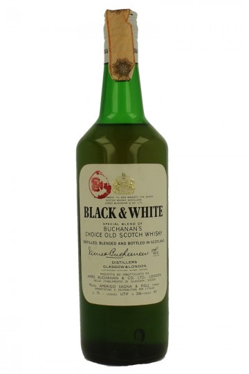 BLACK & WHITE BLEND   Scotch  Whisky 10 years old - Bot.70's 75cl 43% OB- Sagna Import