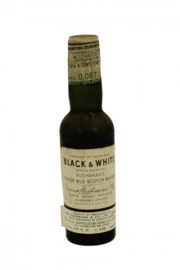 BLACK & WHITE BLEND   Scotch  Whisky 4.68 Cl 40% very old Miniature