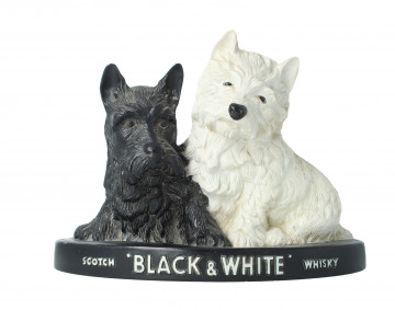 Black & White  scotch Whisky Statue from 60's -70's 27cm x 20cm
