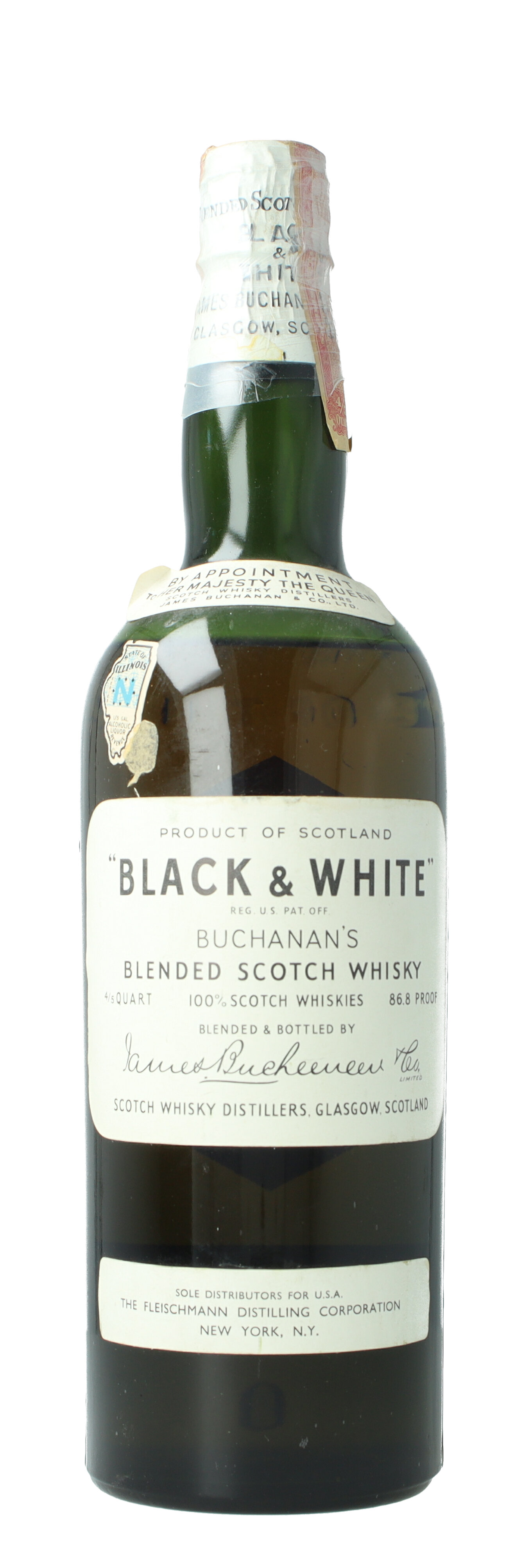 BLACK & WHITE Spring Cap 4/5 Quart 86.8 US-proof James Buchanan