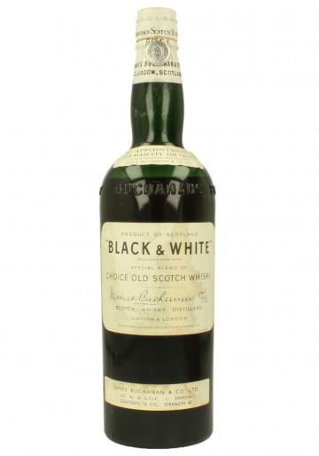 BLACK & WHITE Spring Cap Bot.50's 75cl 43% James Buchanan - Blended