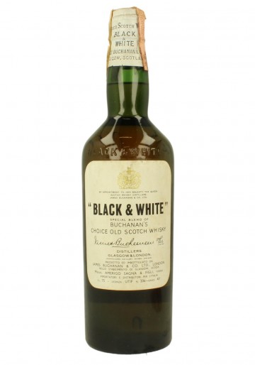 BLACK & WHITE Spring Cap Bot.60's 75cl  43% James Buchanan - Blended