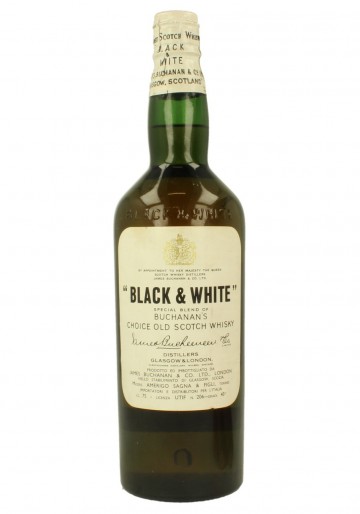 BLACK & WHITE Spring Cap Bot.60's 75cl 43% James Buchanan - Blended