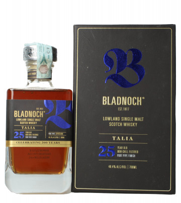 Bladnoch Lowland  Scotch Whisky 25 Year Old 70cl 48.4% 200th Anniversary Talia