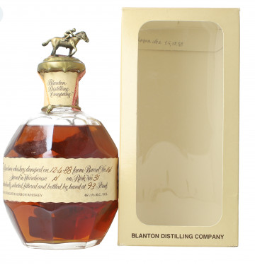 Blanton's Kentucky Straight Bourbon Whiskey Bottled 12-6- 1988 75cl 93 US Proof Ob- Very rare Bottle !!!!